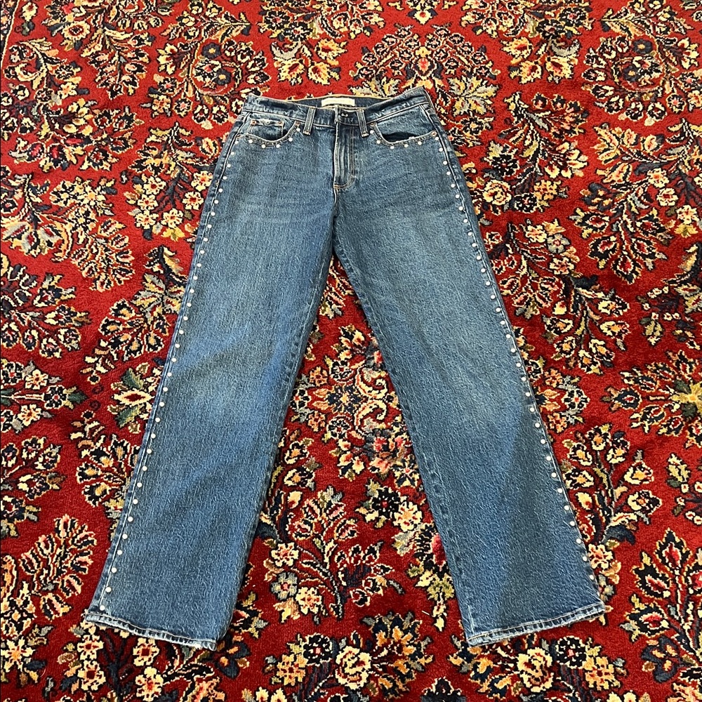 Abercrombie & Fitch Studded Blue Jeans